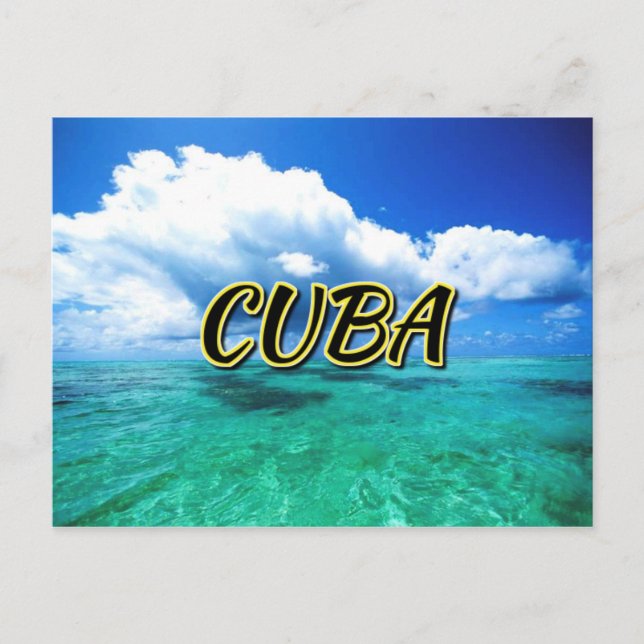 Cartão Postal Céu marinho de Cuba (Frente)