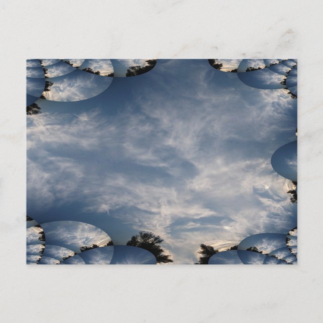 Cartão Postal Céus Escuros com um Traço Fractal (Frente)