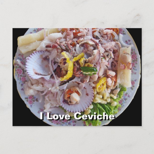 Cartão Postal Ceviche - Orgulho do Peru (Frente)