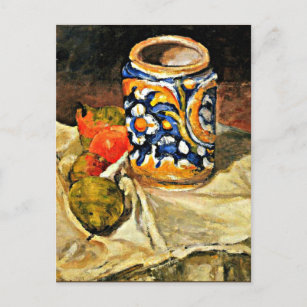 Cartão Postal Cezanne - Ainda vive com tertenware italiano