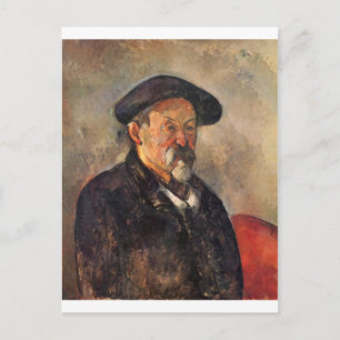 Cartão Postal Cezanne - Autorretrato com Barett