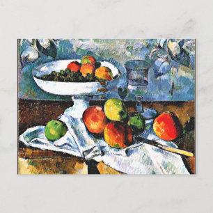 Cartão Postal Cezanne - Compositor, Vidro, Maçãs