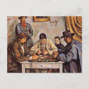 Cartão Postal Cezanne - Os Jogadores De Cartão, 1892