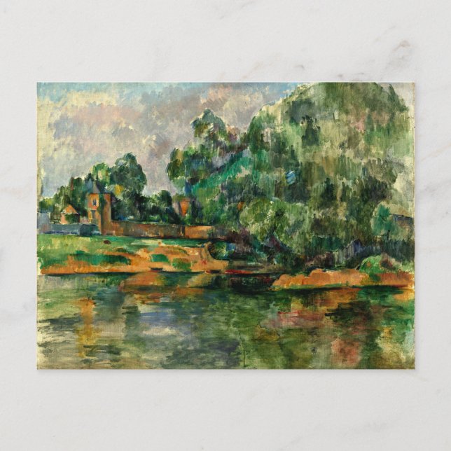 Cartão Postal Cezanne - Riverbank (Frente)