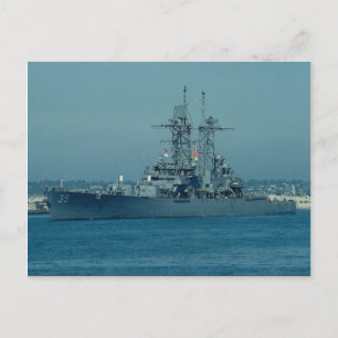 Cartão Postal CGN 35 "Truxton", cruzador a motor nuclear, San Di