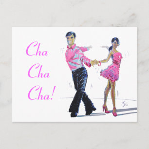 Cartão Postal Cha Cha Cha Ballroom Dancing