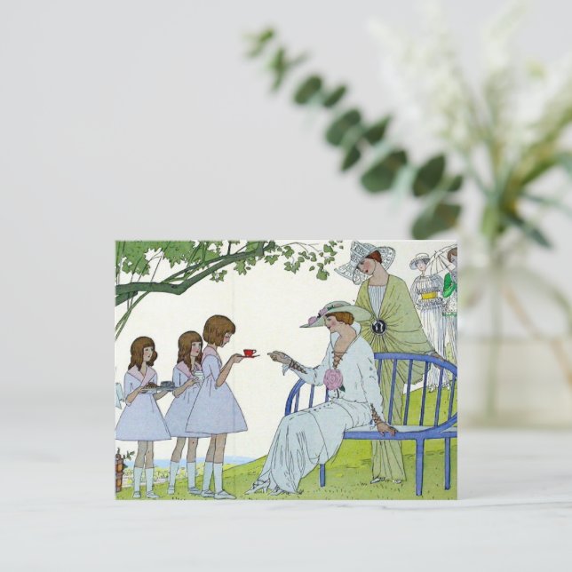 Cartão Postal Chá da Tarde 1913 (Em pé/Frente)