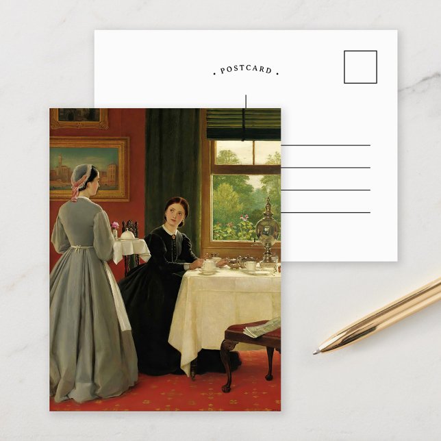 Cartão Postal Chá da Tarde | George Dunlop Leslie (Criador carregado)