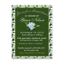 Chá de Bebê de Jardim Branco de Gardênia