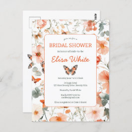 Cartão Postal Chá de Bebê de Noiva em Aquarela do Prado da Borbo