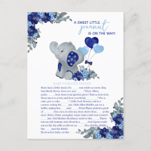Cartão Postal Chá de Bebê do Menino Elefante