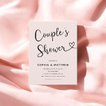 Cartão Postal Chá de Casais de Coração de Script Minimalista Sim<br><div class="desc">Elevem sua celebração com nosso convite de chá minimalista. Apresentando o título "Chá Casal" em um roteiro casual adornado com uma espiral graciosa e um motivo cardíaco,  este convite exude simplicidade e charme. Reúna seus entes queridos por uma ocasião especial que comemora ambos os parceiros em estilo e elegância.</div>