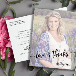 Cartão Postal Chá de fraldas amor e obrigados obrigado você