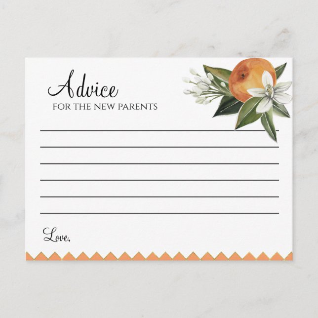 Cartão Postal Chá de fraldas Clementine (Frente)