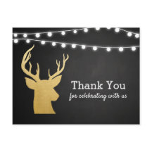 Chá de fraldas | Faux Gold Foil Antler | Quadro