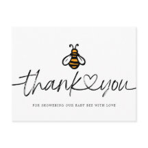 Chá de fraldas Moderno de Abelhas Obrigado