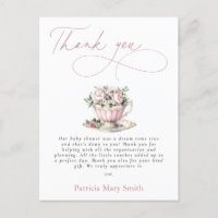 Chá de fraldas Rosa, Tea Party - Garota, Obrigado