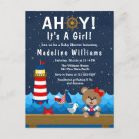 Chá de fraldas Vermelho e Marinho do Urso Raiz Náu