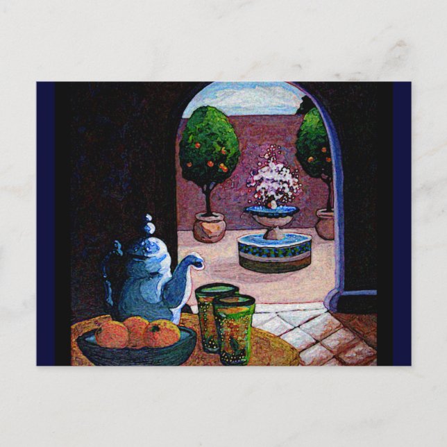 Cartão Postal Chá de menta marroquina (Frente)