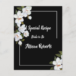 Cartão Postal Chá de Noiva Vintage Rosa Branca