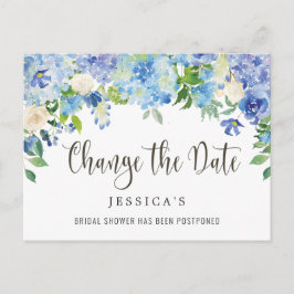 Cartão Postal Chá de panela Alterar a Data do Azul