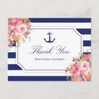 Chá de panela Anchor Náutico Floral Obrigado