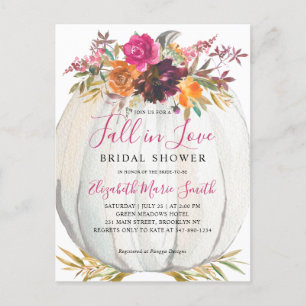 Cartão Postal Chá de panela de Abóbora Floral Púrpura