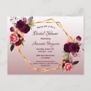 Cartão Postal Chá de panela de flores de rosa Cinnamon