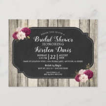 Chá de panela Floral Russo Wood Burgundy