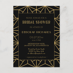 Cartão Postal Chá de panela geométrico de deco de 1920 Vintage