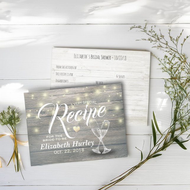 Cartão Postal Chá de panela Recebe Óculos de Champanhe Luzes de  (Criador carregado)