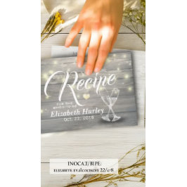 Cartão Postal Chá de panela Recebe Óculos de Champanhe Luzes de 