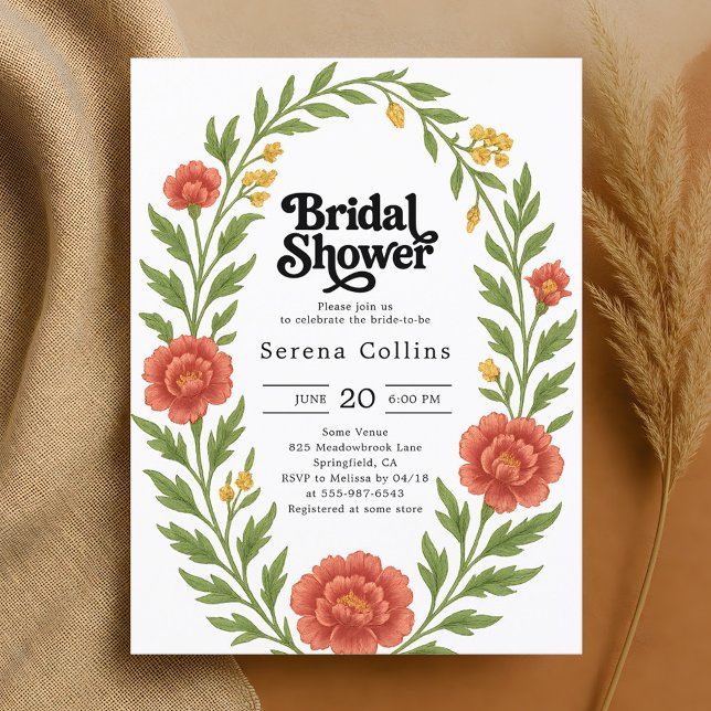 Cartão Postal Chá de panela Vintage Red Bloom (Criador carregado)