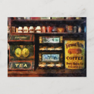 Cartão Postal Chá e café