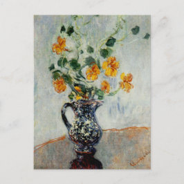 Cartão Postal Chagas em um vaso azul por Monet
