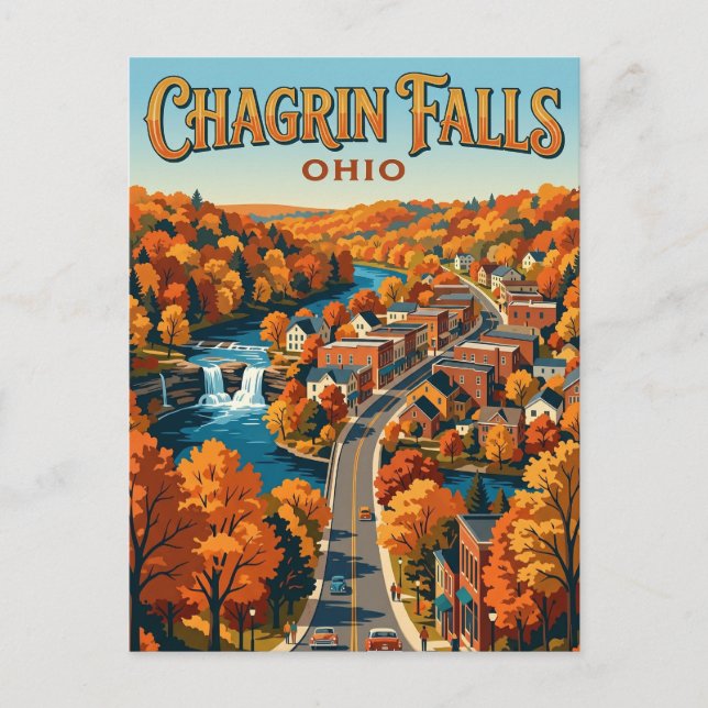 Cartão Postal Chagrin Falls EUA (Frente)