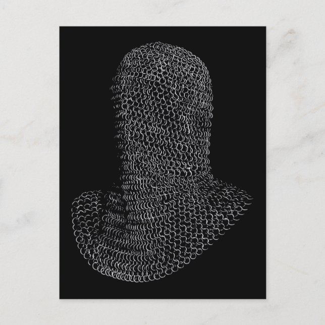 Cartão Postal Chainmail Warrior Hood (Frente)