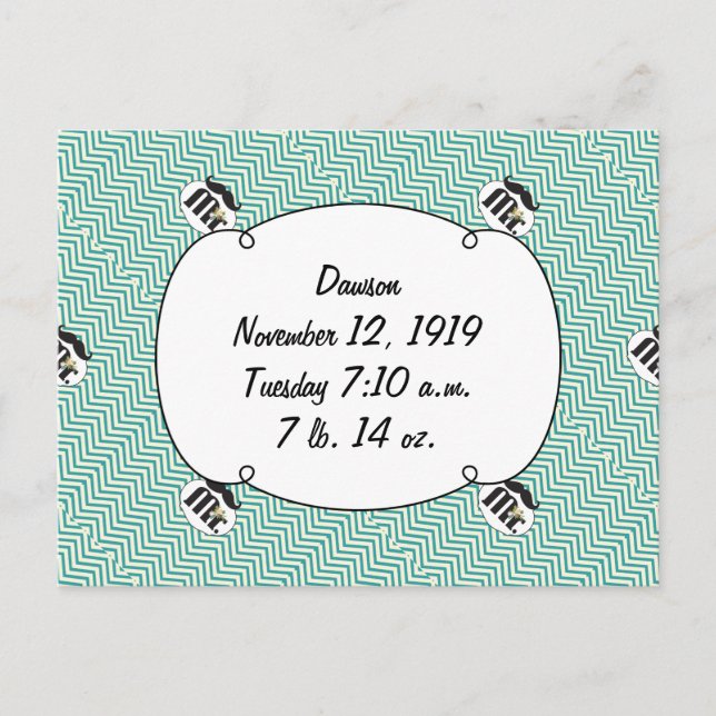 Cartão Postal Chalkboard Sr. Amarelo e verde (Frente)