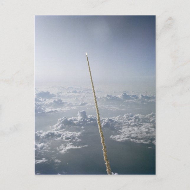 Cartão Postal Challenger Space Shuttle Launch Cabo Canaveral (Frente)