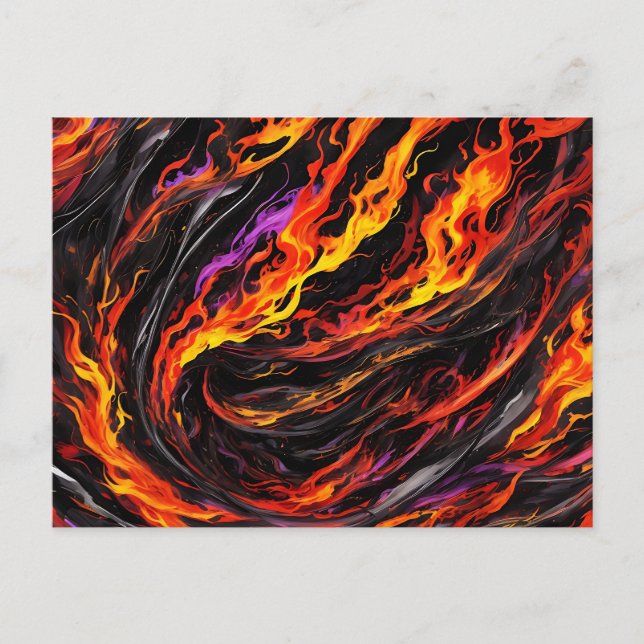 Cartão Postal Chama de Abstrato vibrante (Frente)