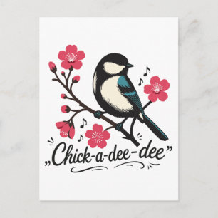 Cartão Postal Chamada de passarinho chick-a-dee-dee-dee