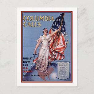Cartão Postal Chamadas Columbia