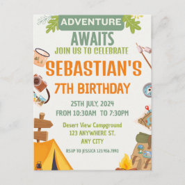 Cartão Postal Chamando Todos os Felizes Acampantes Acampamento