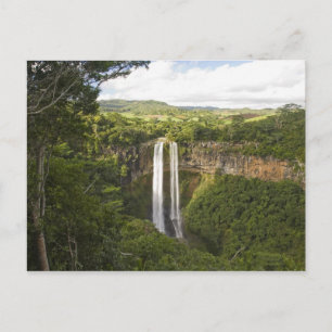 Cartão Postal Chamarel Waterfall-mais alto na Maurícia, mais de 