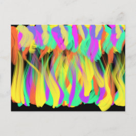 Cartão Postal Chamas Coloridas Arte Abstrata Cristã Moderna