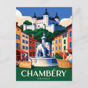 Cartão Postal Chambéry França Viagem Cidade Alpina