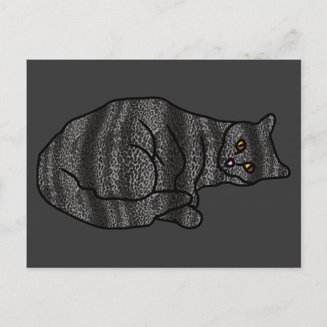 Cartão Postal Chameleon Cat (Frente)