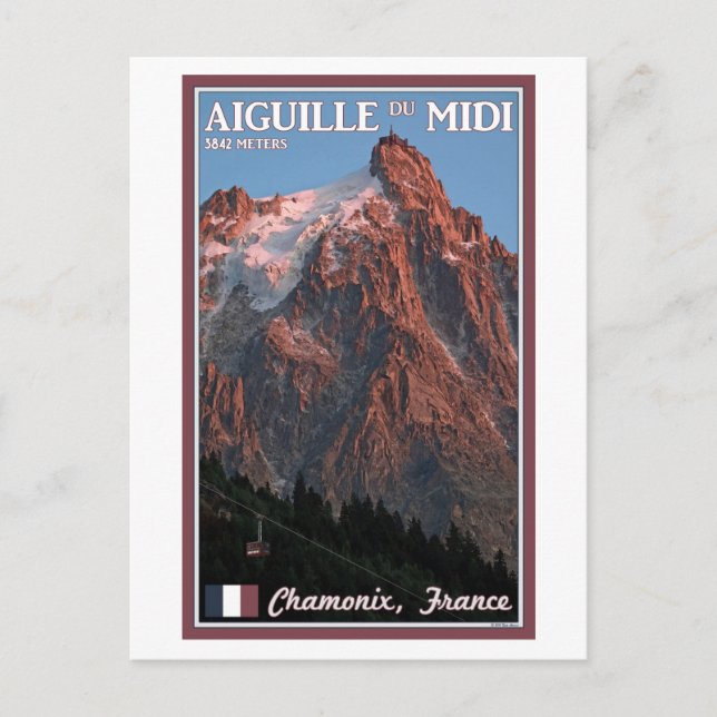 Cartão Postal Chamonix - Aiguille du Midi (Frente)