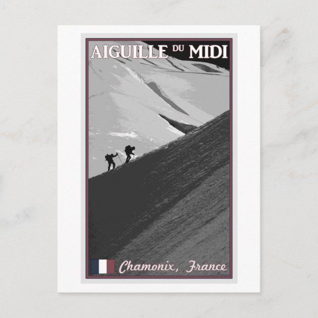 Cartão Postal Chamonix - Aiguille du Midi Arete (Frente)