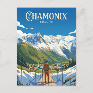 CARTÃO POSTAL CHAMONIX FRANÇA